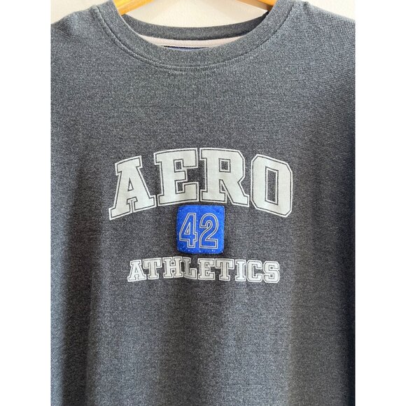 VTG Aeropostale Thermal Long Sleeve T-Shirt Mens L Gray  Graphic Print Y2K - Picture 3 of 6